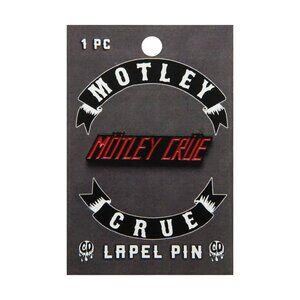 Motley Crue Enamel Lapel Pin - Glam Heavy Metal Rock Music Band Apparel Gift NWT